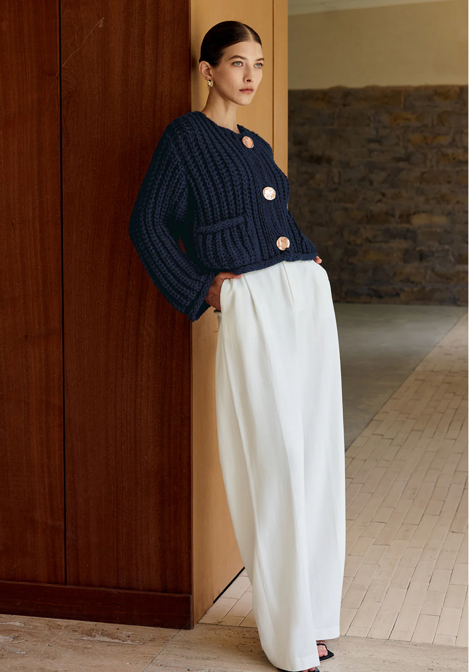 Cropped Knit Cardigan®